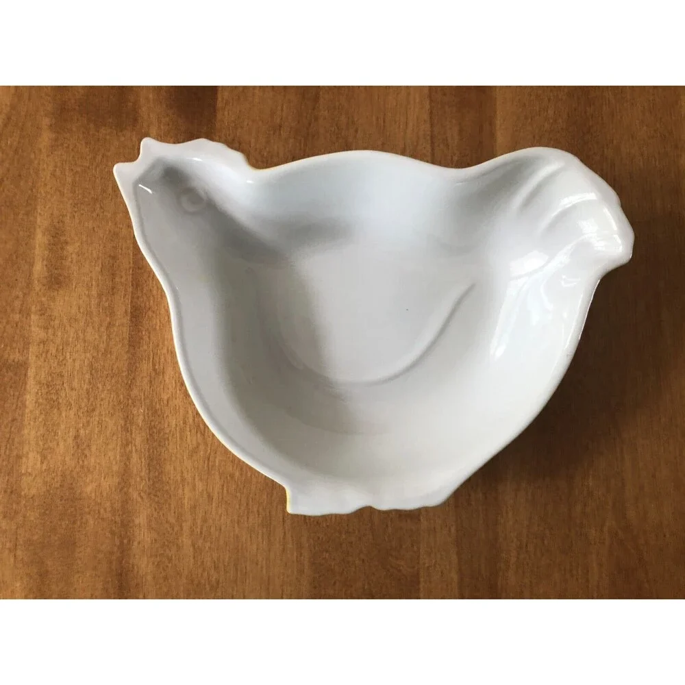 Sur La Table Yellow Chicken Shaped Serving Bowl Baking Dish Made In Portugal